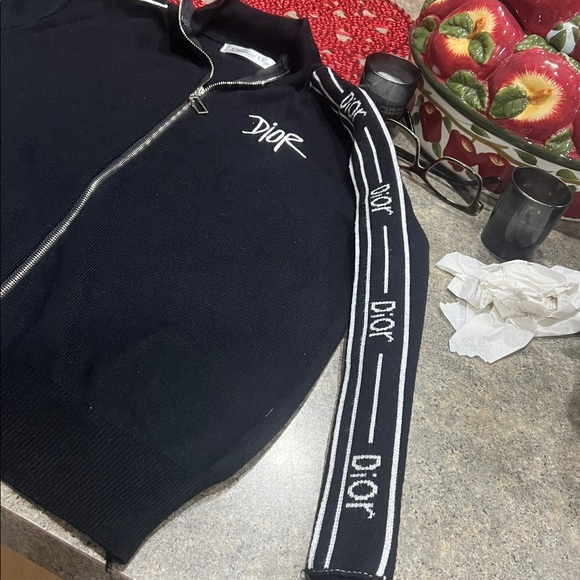 Dior girls Black Zip-Up Sweater - Picture 2 of 4